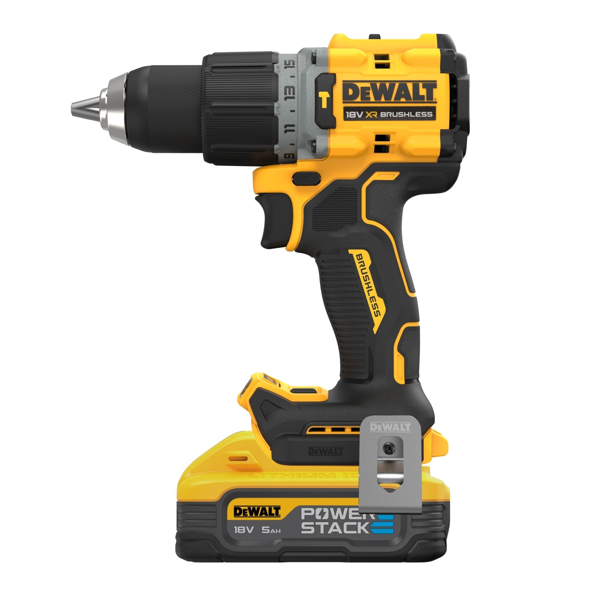 DEWALT DCD805H2T-QW Trapano avvitatore con percussione compatto 2 batterie Powerstack XR 18V 5.0Ah brushless