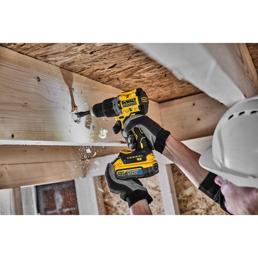 DEWALT DCD805H2T-QW Trapano avvitatore con percussione compatto 2 batterie Powerstack XR 18V 5.0Ah brushless