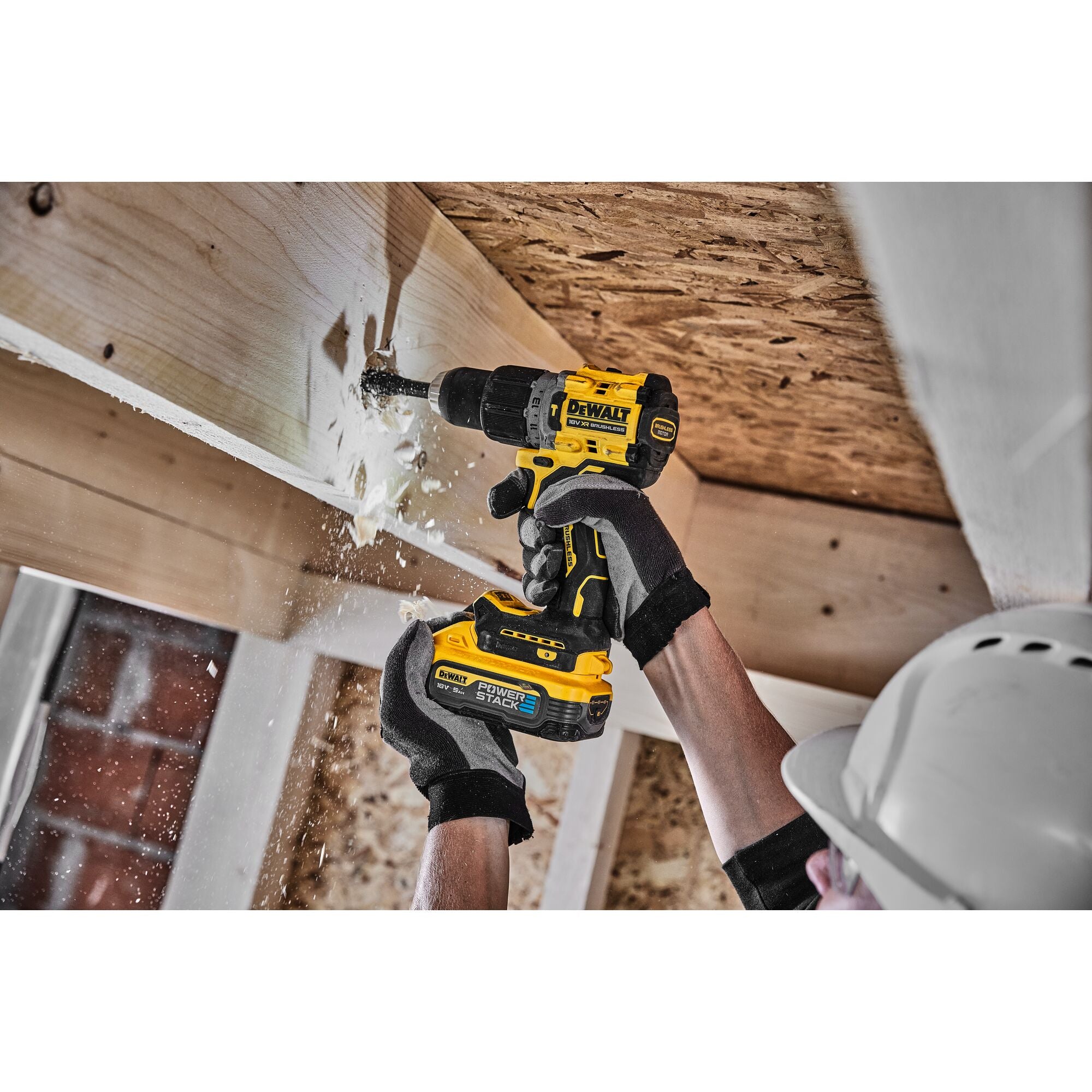 DEWALT DCD805H2T-QW Trapano avvitatore con percussione compatto 2 batterie Powerstack XR 18V 5.0Ah brushless