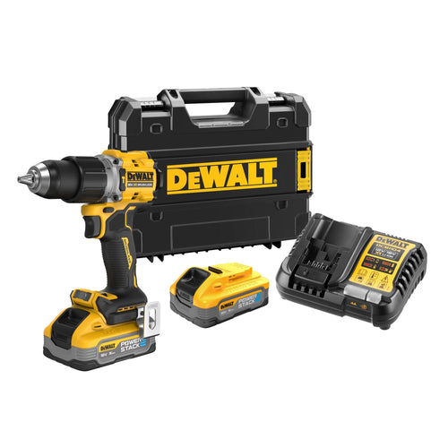 DEWALT DCD805H2T-QW Trapano avvitatore con percussione compatto 2 batterie Powerstack XR 18V 5.0Ah brushless