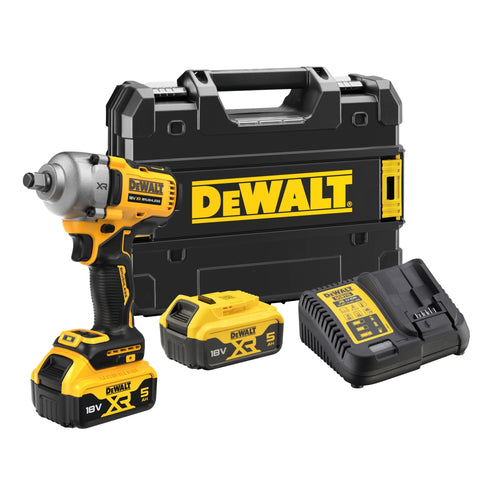 DEWALT DCF891P2T-QW Avvitatore a impulsi alta potenza 2 batterie 18V 5.0Ah, 1/2"
