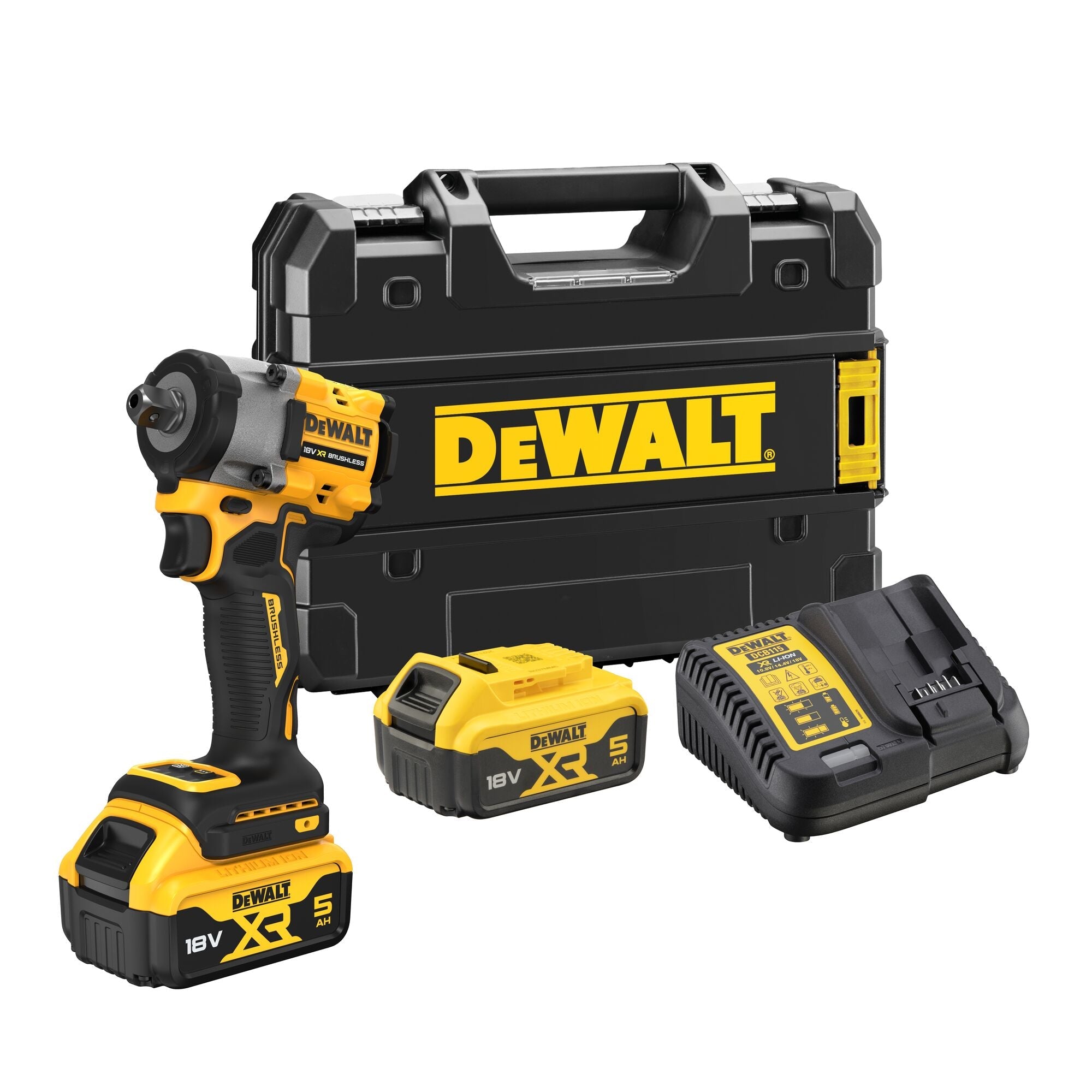 DEWALT DCF922P2T-QW Avvitatore ad impulsi compatto  2 batterie 18V 5.0Ah 1/2"
